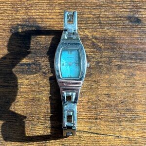 Fossil Silver Smartwatch with Blue Dial